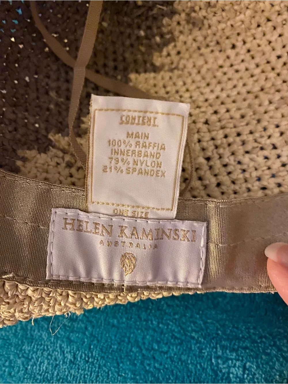Helen Kaminski Two-Tone Raffia Sun Hat